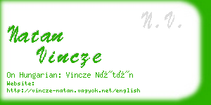 natan vincze business card